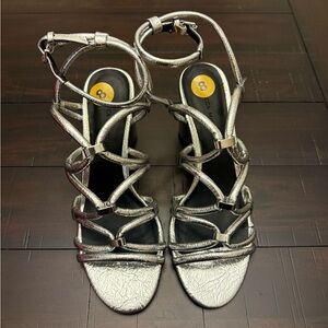 Rebecca Minkoff Metallic Strappy Heels